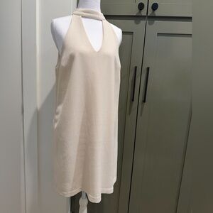 Lucy Paris Cream Textured Dress